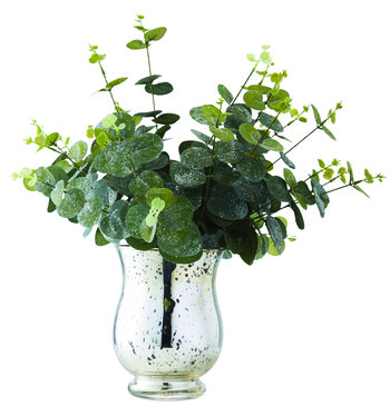 Faux Eucalyptus Vase