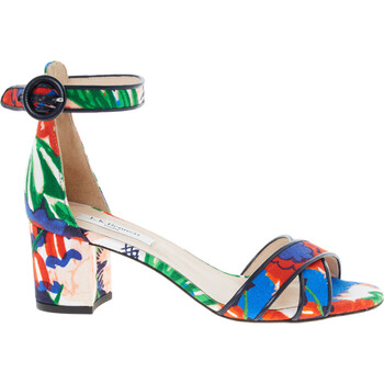 Colourful Canvas Block Heels
