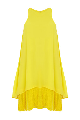Yellow Fringed Dress
