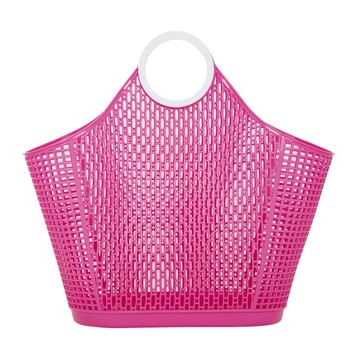 Pink Plastic Beach Bag