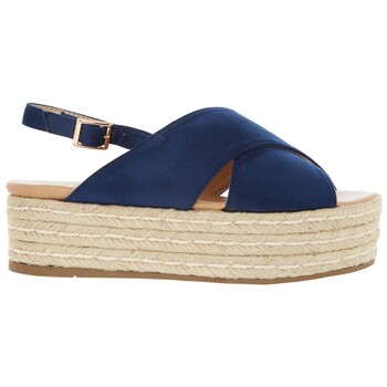 Navy Platform Espadrilles