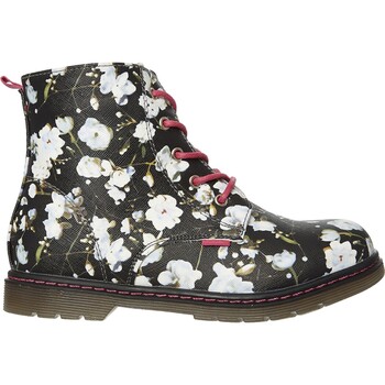Black Floral Ankle Boots