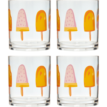 Set of 4 Popsicle Glasses