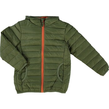 Olive Quilted Hooded Jacket