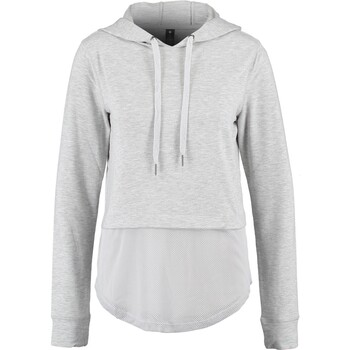 Grey Mesh Panel Hoodie